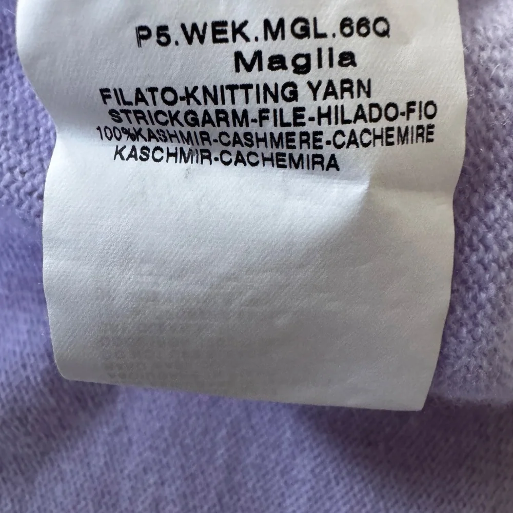 Weekend Max Mura Lavender V-Neck Cashmere Sweater Size L NWOT - Picture 10 of 11